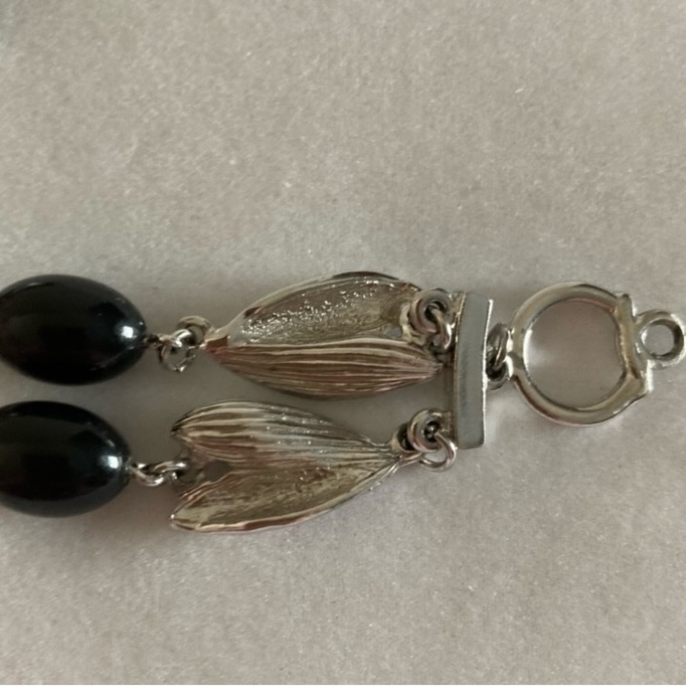 Vintage Silver and Black Bracelet - Picture 8 of 15